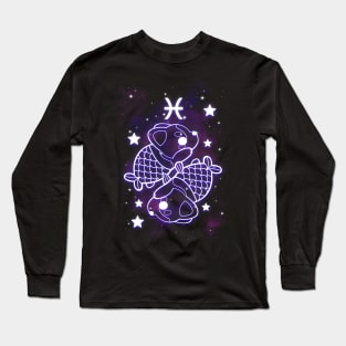 Pisces kawaii zodiac signs Long Sleeve T-Shirt